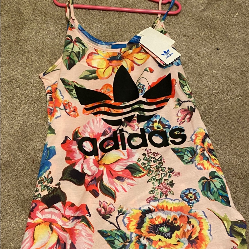 Flowered adidas dress